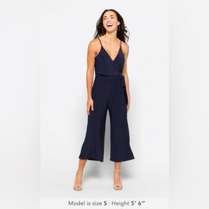 Gilli Navy Blue Crop Jumpsuit